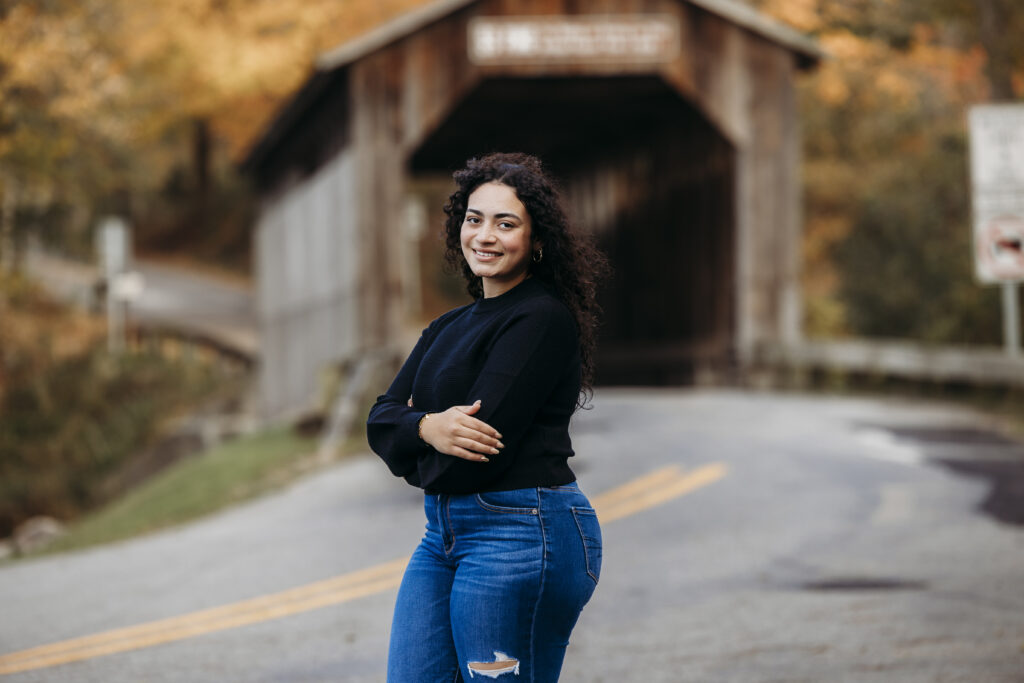 senior session at fallasburg park with greenville senior girl